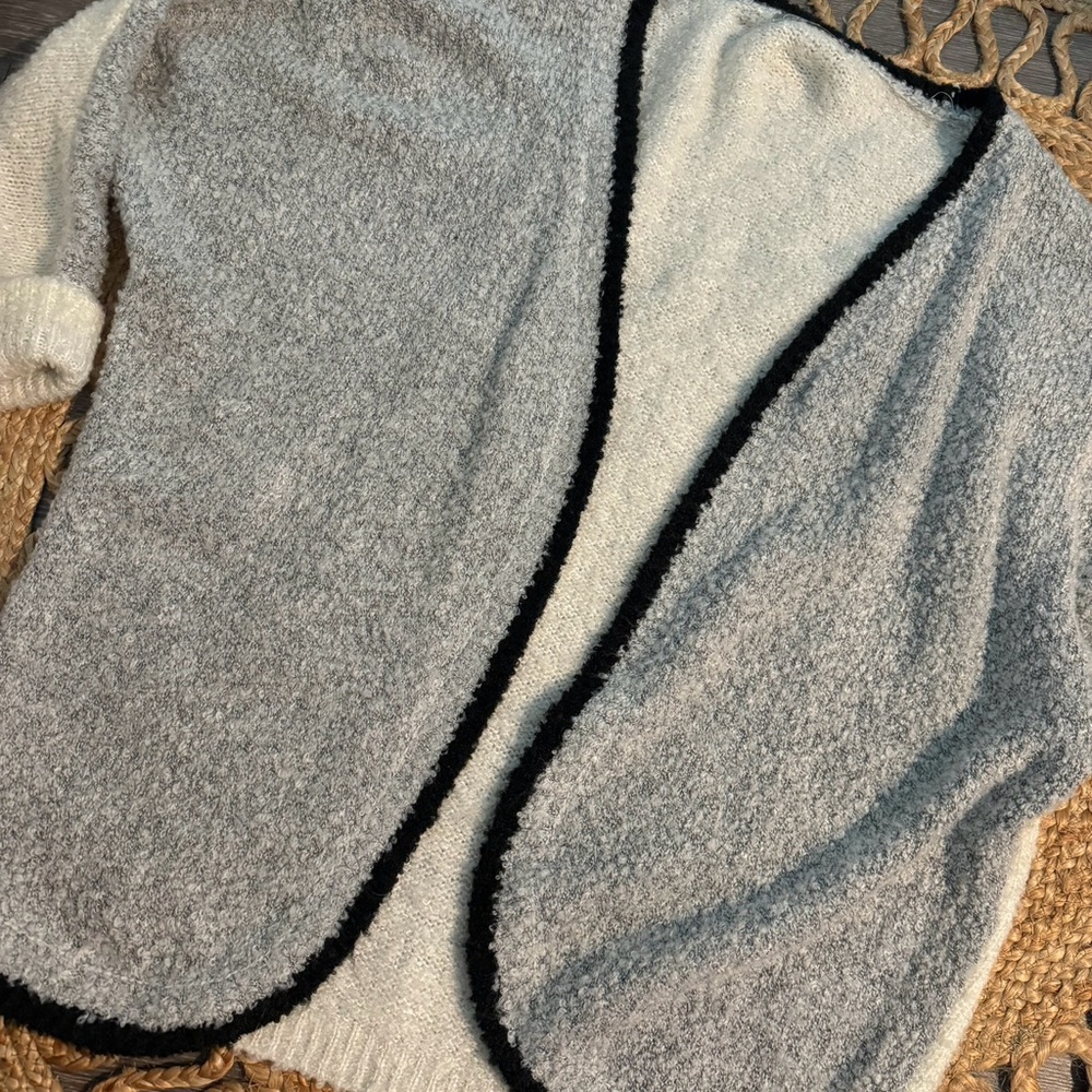 Cozy Gray and White Women's Sweater